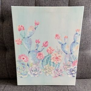 Succulent Canvas Wall Art | 14x11in